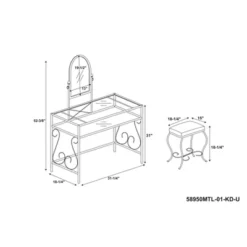 Clarisse Metal Vanity Set Brown - Linon -Furniture Hotsale Shop GUEST 58d031b3 2efc 40d0 9cb6 1fa79129cb71