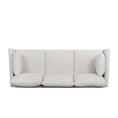 Feichko Contemporary Fabric Pillow Back 3 Seater Sofa - Christopher Knight Home 4 Feichko Contemporary Fabric Pillow Back 3 Seater Sofa - Christopher Knight Home - Image 2