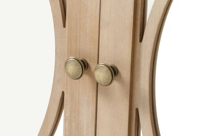 Jamie 31.5" W 2 Mirrored Doors Multi-functional Retro Style Wooden Storage Cabinets With 1 Adjustable Inner Shelf And Pine Legs-Maison Boucle 9 Jamie 31.5" W 2 Mirrored Doors Multi-functional Retro Style Wooden Storage Cabinets With 1 Adjustable Inner Shelf And Pine Legs-Maison Boucle - Image 7