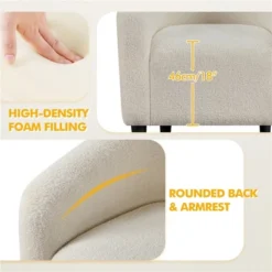 Yaheetech Upholstered Armchair Accent Barrel Chair Ivory 14 Yaheetech Upholstered Armchair Accent Barrel Chair Ivory -Furniture Hotsale Shop GUEST 5c11dcce a8b3 482b 8610 aab6efa91d35