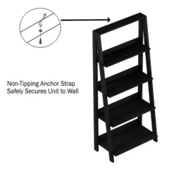 Lavish Home 4-Tier Ladder Bookshelf Freestanding Wooden Bookcase, Black 10 Lavish Home 4-Tier Ladder Bookshelf Freestanding Wooden Bookcase, Black -Furniture Hotsale Shop GUEST 5c2771c1 82ec 4099 bbfb 35bfac7752b2