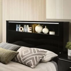 2pc Shorehaven Contemporary Nightstand And Bed Set Black/Chrome - MiBasics -Furniture Hotsale Shop GUEST 5d5fa0d8 137a 40be b26d 2e195306603d