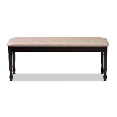 Corey Fabric Upholstered And Wood Dining Bench - Baxton Studio 3 Corey Fabric Upholstered And Wood Dining Bench - Baxton Studio