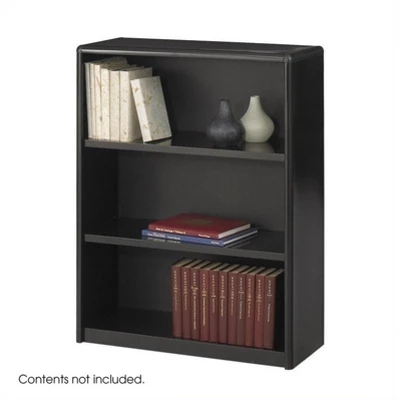 Steel ValueMate 3 Shelf Economy Steel Bookcase In Black - Safco 3 Steel ValueMate 3 Shelf Economy Steel Bookcase In Black - Safco