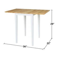 Cain Small Dual Drop Leaf Dining Set With 2 San Remo Chairs White/Natural - International Concepts -Furniture Hotsale Shop GUEST 5f81857e cdd6 4011 8c73 0d1dbc560e36