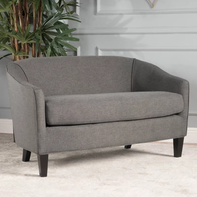 Justine Loveseat Dark Gray - Christopher Knight Home 3 Justine Loveseat Dark Gray - Christopher Knight Home