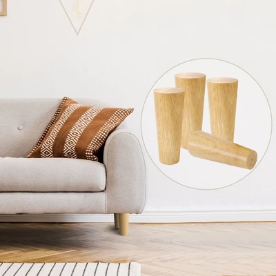 Unique Bargains Wood Furniture Legs Round Solid With Mounting Plate Replacement Feets Set Of 4 7 Unique Bargains Wood Furniture Legs Round Solid With Mounting Plate Replacement Feets Set Of 4 - Image 5