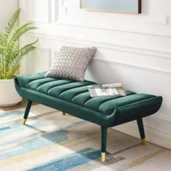 Guess Channel Tufted Performance Velvet Accent Bench Green - Modway -Furniture Hotsale Shop GUEST 5fdaa23e 1cfe 46c7 a747 42ed06ecbae0