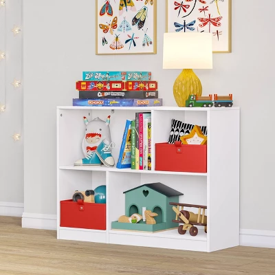 Kids' Horizontal Bookcase With Cubbies White - RiverRidge Home 6 Kids' Horizontal Bookcase With Cubbies White - RiverRidge Home - Image 4