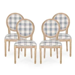 Set Of 4 Phinnaeus French Country Fabric Dining Chairs - Christopher Knight Home -Furniture Hotsale Shop GUEST 60735aea 8f6e 406b b7da 05f24b04227a