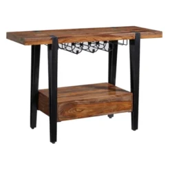 Secret Saloon 1 Drawer Wine Console Brown/Black - Treasure Trove Accents -Furniture Hotsale Shop GUEST 614b9630 c3b0 4eaa 880f fcad14c65999