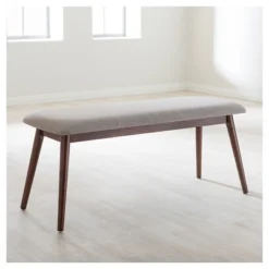 Flora Mid-Century Modern Light Gray Fabric & Oak Medium Brown Finishing Wood Dining Bench - Baxton Studio 7 Flora Mid-Century Modern Light Gray Fabric & Oak Medium Brown Finishing Wood Dining Bench - Baxton Studio -Furniture Hotsale Shop GUEST 644f7dd6 ddba 466f a47f c67c17be2adc