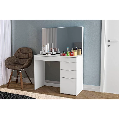 Linden Vanity With Mirror White - Polifurniture 7 Linden Vanity With Mirror White - Polifurniture - Image 5