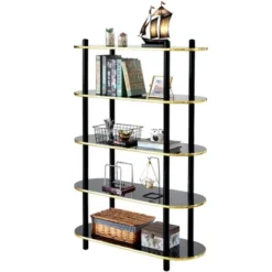 Fabulaxe 5 Tier Open Bookshelf, Contemporary Classic Modern Style Free Standing Display Rack Unit For Collections,59" Height Etagere Bookcase 14 Fabulaxe 5 Tier Open Bookshelf, Contemporary Classic Modern Style Free Standing Display Rack Unit For Collections,59" Height Etagere Bookcase -Furniture Hotsale Shop GUEST 64b8b58c c57d 4c61 825c b7cb5c297b3b