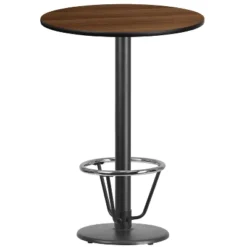 Emma And Oliver 30" Round Laminate Bar Table With 18" Round Foot Ring Base -Furniture Hotsale Shop GUEST 66d98bec df06 442b 97c4 0595e4f68b9b