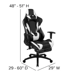 Flash Furniture Gaming Desk And Footrest Reclining Gaming Chair Set - Cup Holder/Headphone Hook/Removable Mouse Pad Top/Wire Management -Furniture Hotsale Shop GUEST 66fe1d85 02bf 4d7e 9dce c288e1495794