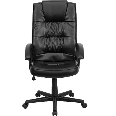 Flash Furniture Nora High Back Black LeatherSoft Executive Swivel Office Chair With Arms 6 Flash Furniture Nora High Back Black LeatherSoft Executive Swivel Office Chair With Arms - Image 4