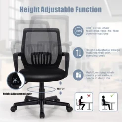 Costway Height Adjustable Mid-Back Mesh Chair Executive Chair W/ Lumbar Support 17 Costway Height Adjustable Mid-Back Mesh Chair Executive Chair W/ Lumbar Support -Furniture Hotsale Shop GUEST 696a1b11 8701 40c5 adf2 2db89a71ae0a