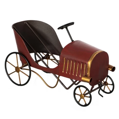 Vintiquewise Metal Figurine Car Shaped Vintage Wine Single Bottle Holder Stand Rack 4 Vintiquewise Metal Figurine Car Shaped Vintage Wine Single Bottle Holder Stand Rack - Image 2