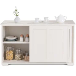 Costway Kitchen Storage Cabinet Sideboard Buffet Cupboard Wood Sliding Door Pantry White 19 Costway Kitchen Storage Cabinet Sideboard Buffet Cupboard Wood Sliding Door Pantry White -Furniture Hotsale Shop GUEST 6e9276f1 9ae3 466c 8c20 ad9573d8dfab