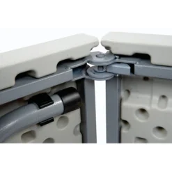 3pc Folding Table And Bench Set Light Gray - OSP Home Furnishings -Furniture Hotsale Shop GUEST 6f7a0f3b 24ba 4dc7 ae5a 29d5eccce4ad