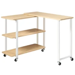 Tangkula Sofa Side Table W/Storage Shelves Mobile End Table Rolling Couch Table Desk For Living Room Bedroom -Furniture Hotsale Shop GUEST 6fe88e05 9873 4a26 896d f4982d389c15