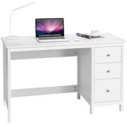 Computer Desk Study Writing Desk Home Office Workstation With 3 Drawers WhiteBlack 23 Computer Desk Study Writing Desk Home Office Workstation With 3 Drawers WhiteBlack -Furniture Hotsale Shop GUEST 704910d8 0975 4635 8726 5a8b3991e187