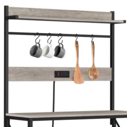 Yaheetech 63″ H Kitchen Baker’s Racks With 2 AC Outlets, 4-Tier Microwave Oven Stand -Furniture Hotsale Shop GUEST 715ced1f 3b3a 46fb acc4 d9ef17557573