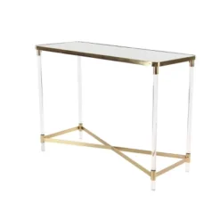 Modern Acrylic Console Table Gold - Olivia & May -Furniture Hotsale Shop GUEST 72167e08 a558 4df1 9df2 781099204597