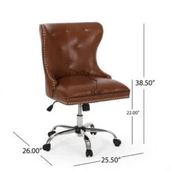 Bedell Contemporary Tufted Swivel Office Chair - Christopher Knight Home -Furniture Hotsale Shop GUEST 72598c80 17ba 4564 97e0 2e945c3aec64