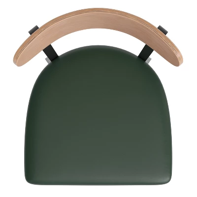 Flash Furniture Wright Set Of 2 Commercial Grade Barstools With 500 LB. Capacity Steel Frame, Solid Wood Seat, And Boomerang Back 9 Flash Furniture Wright Set Of 2 Commercial Grade Barstools With 500 LB. Capacity Steel Frame, Solid Wood Seat, And Boomerang Back - Image 7