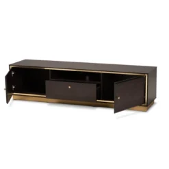 Cormac Wood And Metal 2 Door TV Stand For TVs Up To 60" - Baxton Studio -Furniture Hotsale Shop GUEST 73bfe392 d959 45b0 8174 9f8aa19615cf
