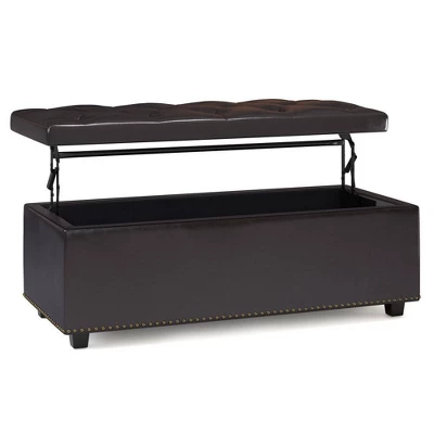 Rectangular Springfield Lift Top Storage Ottoman - WyndenHall 12 Rectangular Springfield Lift Top Storage Ottoman - WyndenHall - Image 10