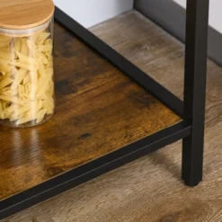 HOMCOM Industrial Wine Rack With 11-Bottles Holder, Free Standing Wine Shelf With Glass Holders For Home Bar, Kitchen, Rustic Brown -Furniture Hotsale Shop GUEST 73dea91e d01c 41eb b1f3 fd370b0b4323