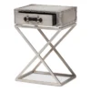 1 Drawer William Silver Metal Nightstand Silver/Black - Baxton Studio -Furniture Hotsale Shop GUEST 74f29b56 013b 48d6 9314 ee17042817f5