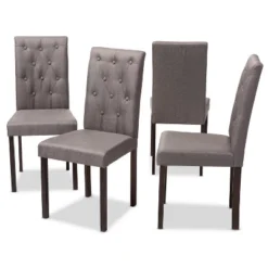 Set Of 4 Gardner Finished Dining Chairs Gray/Dark Brown - Baxton Studio 9 Set Of 4 Gardner Finished Dining Chairs Gray/Dark Brown - Baxton Studio -Furniture Hotsale Shop GUEST 75284d97 0026 47d3 9aa3 e98857d7dc70