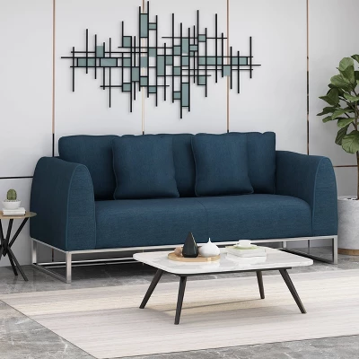 Canisbay Modern Sofa Navy Blue - Christopher Knight Home 3 Canisbay Modern Sofa Navy Blue - Christopher Knight Home