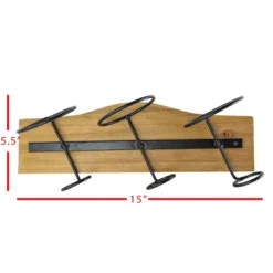 Black Metal & Wood Space Saving Wine Holder - Foreside Home & Garden -Furniture Hotsale Shop GUEST 7839f3c3 784c 4a76 af6f 69ab4d6f3caf