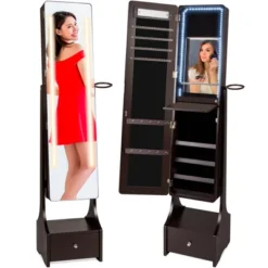 Best Choice Products Full Length LED Mirrored Jewelry Storage Organizer Cabinet W/ Interior & Exterior Lights -Furniture Hotsale Shop GUEST 7925fc77 4f02 4bce 97a2 58b01fcd5066