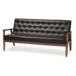 Sorrento Mid-Century Retro Modern Faux Leather Upholstered Wooden 3 Seater Sofa - Baxton Studio 13 Sorrento Mid-Century Retro Modern Faux Leather Upholstered Wooden 3 Seater Sofa - Baxton Studio -Furniture Hotsale Shop GUEST 7944c189 23b8 448e ad56 0b0a4ea0ccce