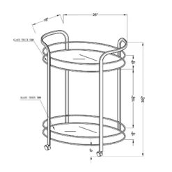 Derria Oval Mirrored Metal Frame Serving Cart - Furniture Of America -Furniture Hotsale Shop GUEST 794b8489 0ace 49e8 8f84 aeebfe3fe7dd