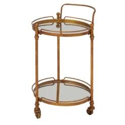 Traditional Iron And Mirrored Bar Cart Brass - Olivia & May -Furniture Hotsale Shop GUEST 794f5252 9153 44d9 95c7 317119f5bd69