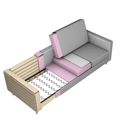 Costway Modern Fabric Couch Sofa Love Seat Upholstered Bed Lounge Sleeper 2-Seater Brown 11 Costway Modern Fabric Couch Sofa Love Seat Upholstered Bed Lounge Sleeper 2-Seater Brown - Image 9