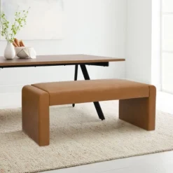 Kaiaty 47" Faux Leather Bedroom Waterfall Benches-The Pop Maison -Furniture Hotsale Shop GUEST 7b089c31 cc5c 4cde 89fe 4bae03fd2a3f