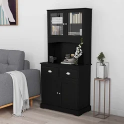 Costway 67'' Storage Cabinet Closet Kitchen Pantry Cupboard With Adjustable Shelves Black/White -Furniture Hotsale Shop GUEST 7b92f3e2 d5b6 4a24 abe2 b85ad1410b68