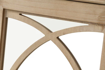 Jamie 31.5" W 2 Mirrored Doors Multi-functional Retro Style Wooden Storage Cabinets With 1 Adjustable Inner Shelf And Pine Legs-Maison Boucle 7 Jamie 31.5" W 2 Mirrored Doors Multi-functional Retro Style Wooden Storage Cabinets With 1 Adjustable Inner Shelf And Pine Legs-Maison Boucle - Image 5