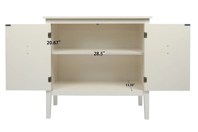 Cristell 2 Door Wooden Cabinets Vintage Style Accent Cabinet With 1 Adjustable Inner Shelf-Maison Boucle 8 Cristell 2 Door Wooden Cabinets Vintage Style Accent Cabinet With 1 Adjustable Inner Shelf-Maison Boucle - Image 6