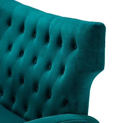 Brion 48" Contemporary Wingback Design Loveseat | KARAT HOME 9 Brion 48" Contemporary Wingback Design Loveseat | KARAT HOME - Image 7