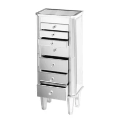Melanie 7 Drawer Glam Jewelry Armoire Mirrored/Brushed - Aiden Lane 17 Melanie 7 Drawer Glam Jewelry Armoire Mirrored/Brushed - Aiden Lane -Furniture Hotsale Shop GUEST 7d5df8cd 1f75 44b9 9e18 dd63926293b6