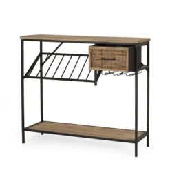 Boster Boho Industrial 8 Bottle Wine Rack Console Table With Storage Natural/Black - Christopher Knight Home 15 Boster Boho Industrial 8 Bottle Wine Rack Console Table With Storage Natural/Black - Christopher Knight Home -Furniture Hotsale Shop GUEST 7d84e1f0 712a 48e2 9756 b281cb51fe61